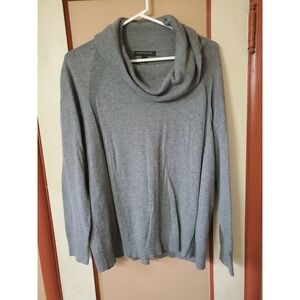 Banana Republic Sweater Women's M Gray Pull Over Funnel Neck